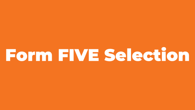 Form five Selection 2024-25